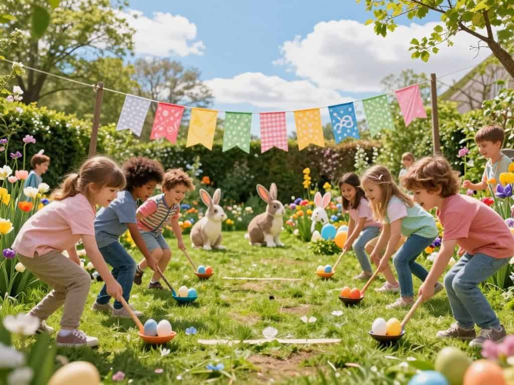 Eierlauf im Garten Eierlauf im Garten