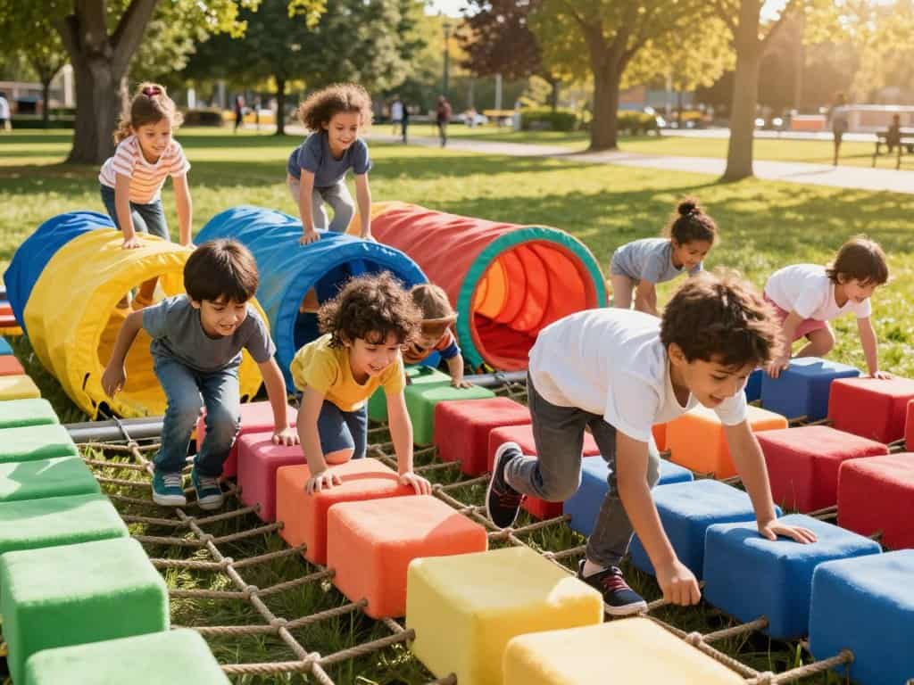 Kinder überwinden kreative Hindernisse