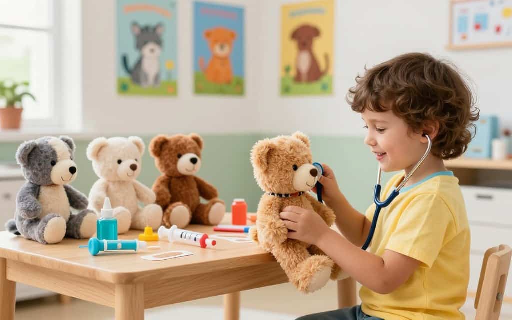 Arztbesuch vorbereiten mit Spielzeugpraxis für Kinder