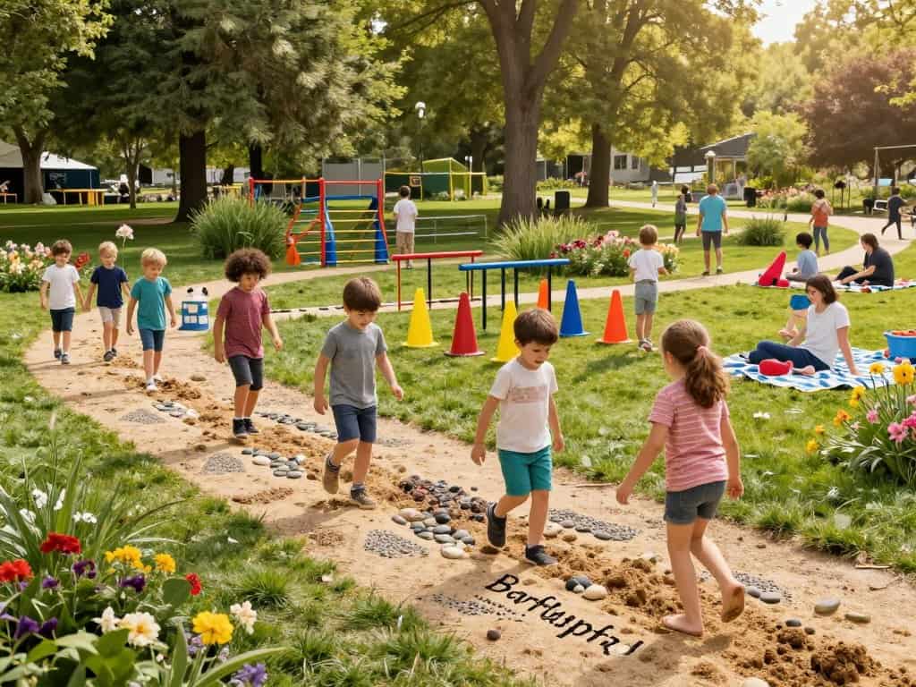 Outdoor-Parcours Barfußpfade Bewegung