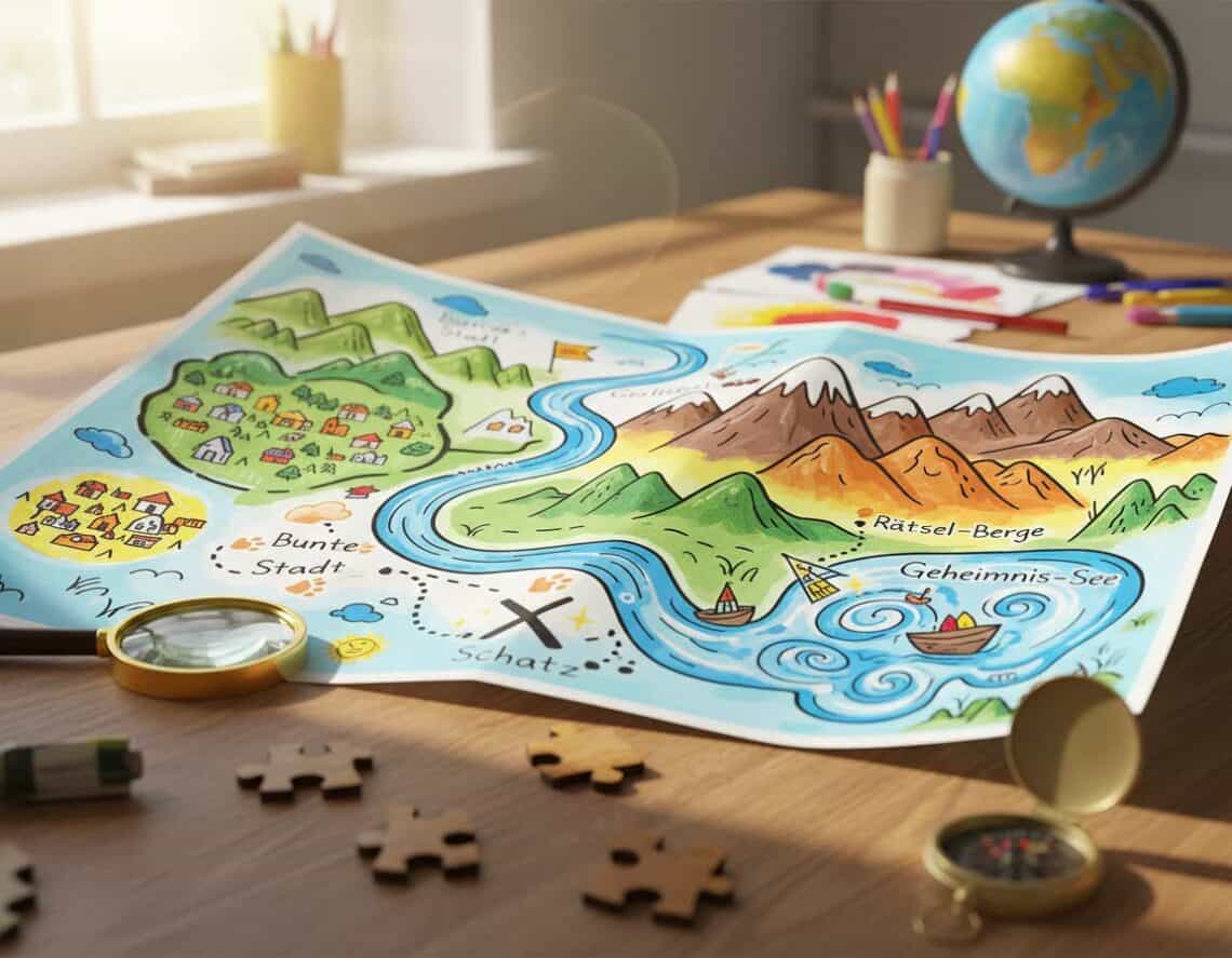 Rätsel-Ideen mit Schatzkarten für Kinder
