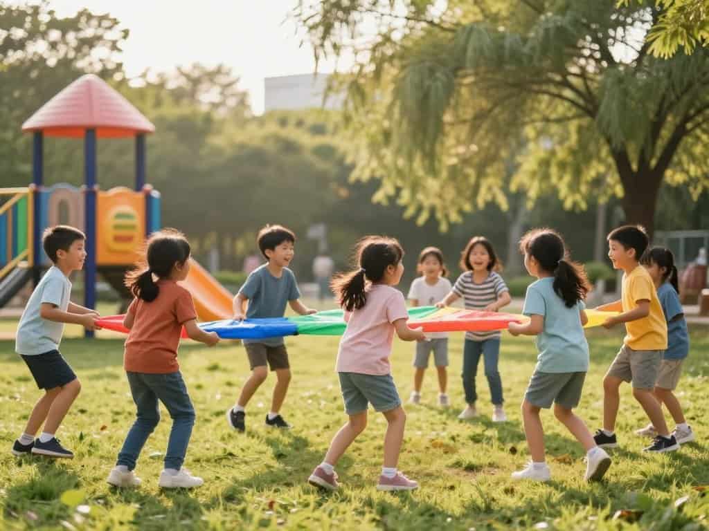 Bewegungsspiele für energetische Entspannung bei Kindern