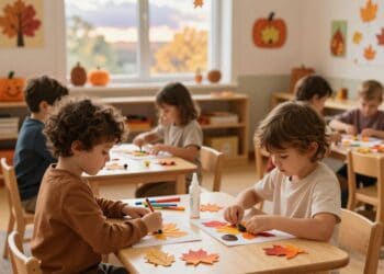 Herbstspiele für den Kindergarten für drinnen