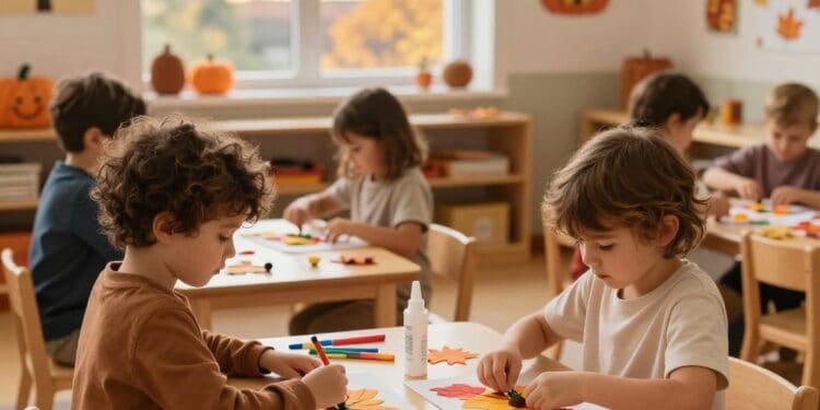 Herbstspiele für den Kindergarten für drinnen