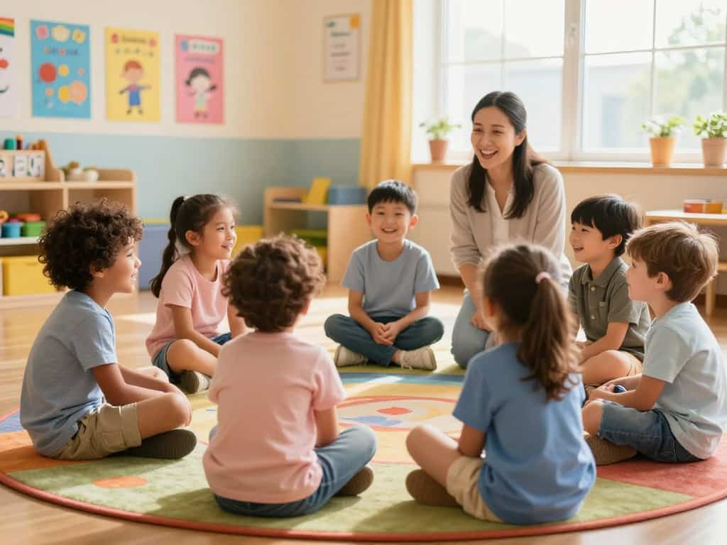 Kinder im täglichen Morgenkreis