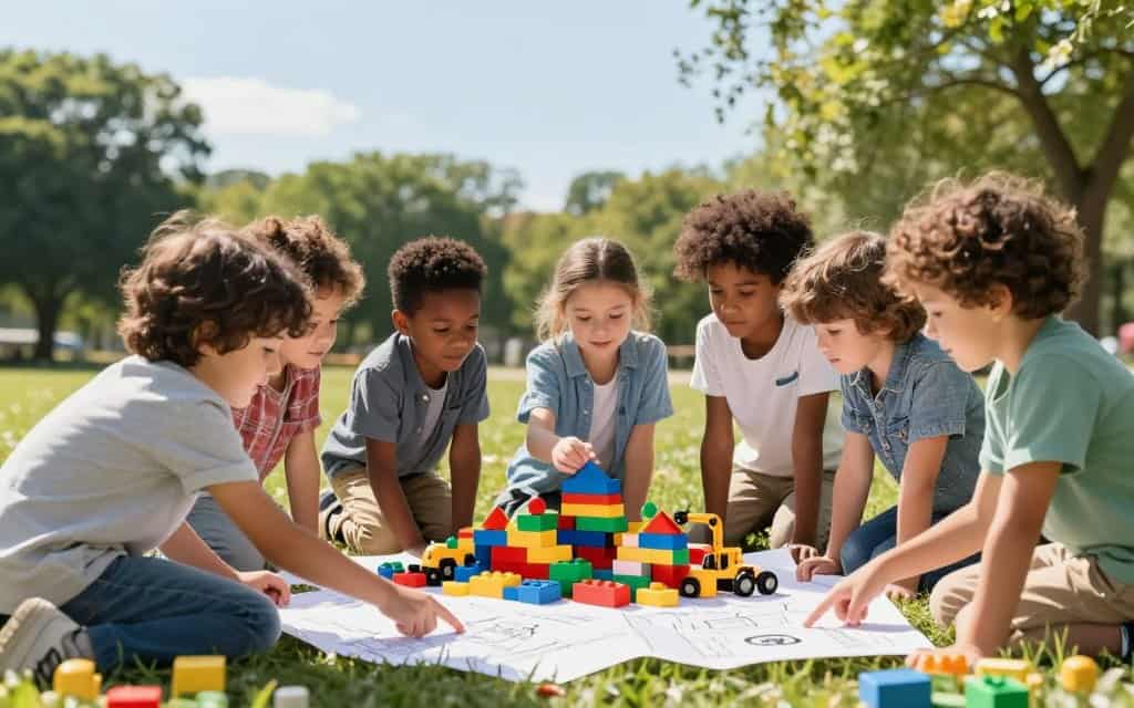 Kinder planen Bauprojekte gemeinsam