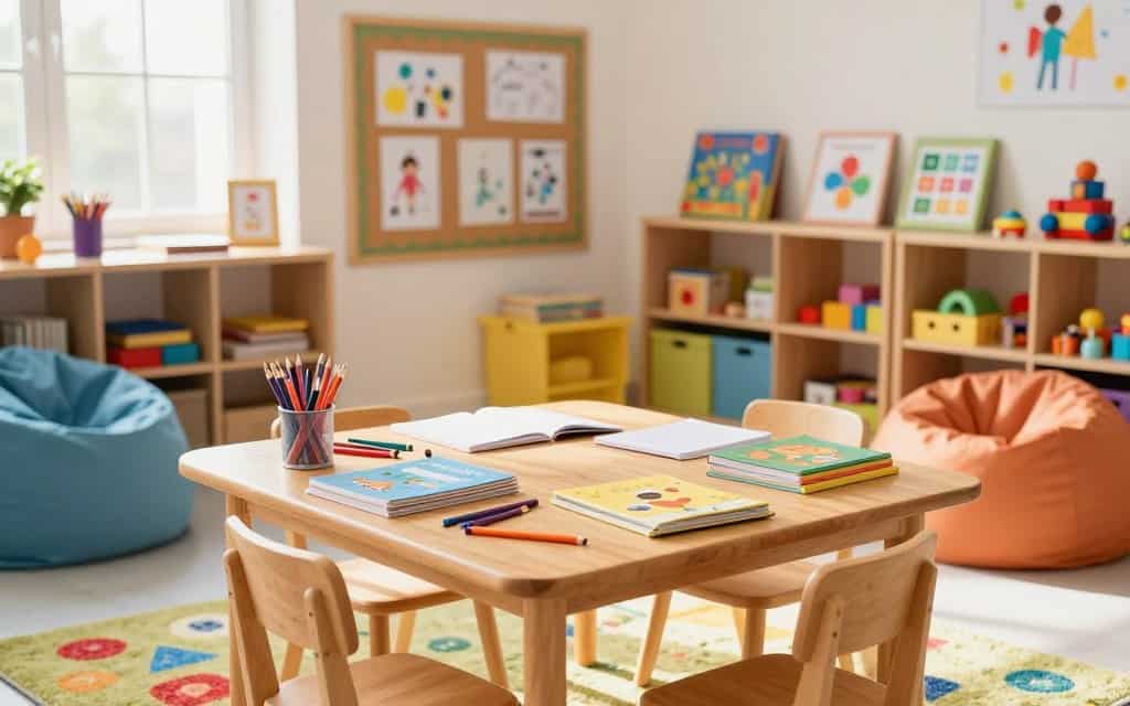 Klassenzimmer einrichten für das Schule-Rollenspiel mit Kindern