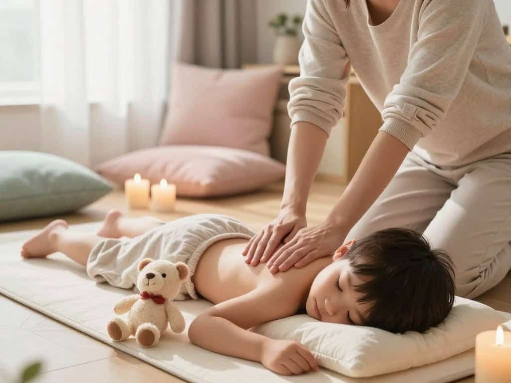 Massage Rituale für Kinder Entspannung
