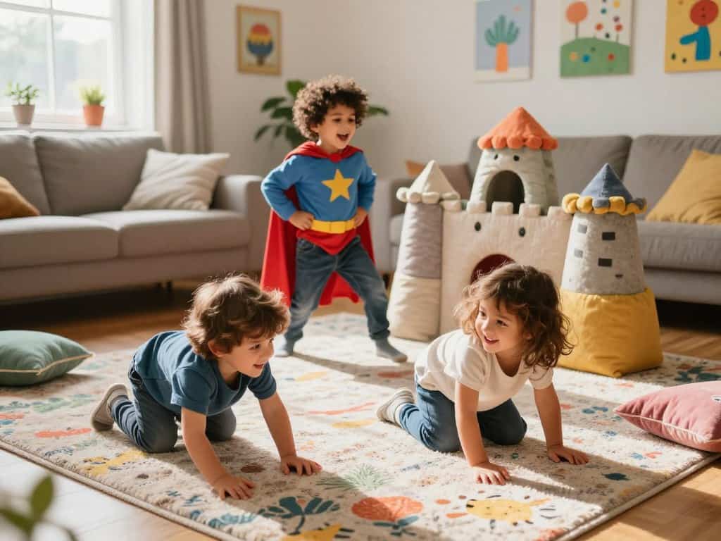 Kreative Spiele für Kinder drinnen – ohne viel Material