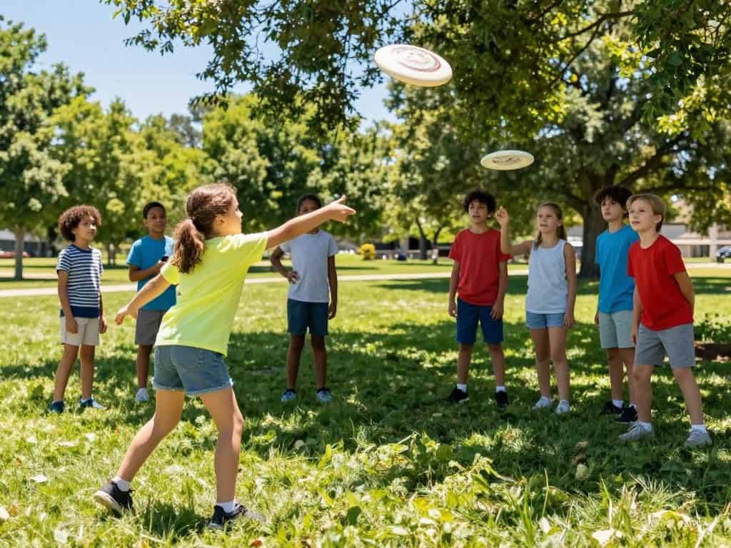 Frisbee werfen Kinder – Rückhandwurf Grundtechnik