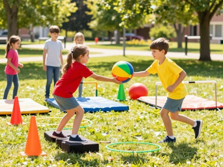 Mehr über den Artikel erfahren Parcours mit Ball für Kinder – Stationen, Ideen und Aufbautipps