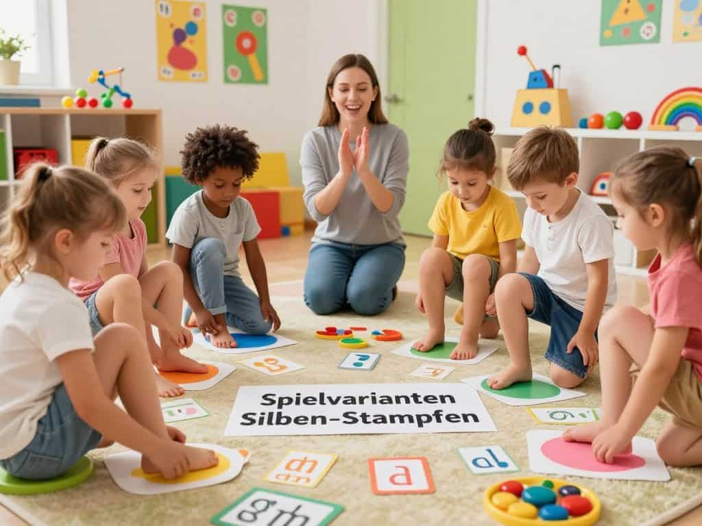 Silben-Stampfen Spielvarianten – Bingo, Memory, Wettlauf