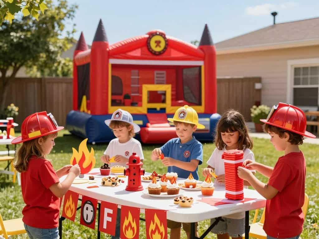 Geplante Feuerwehr-Party – Ablaufplan mit Spielstationen und Bastelzeit