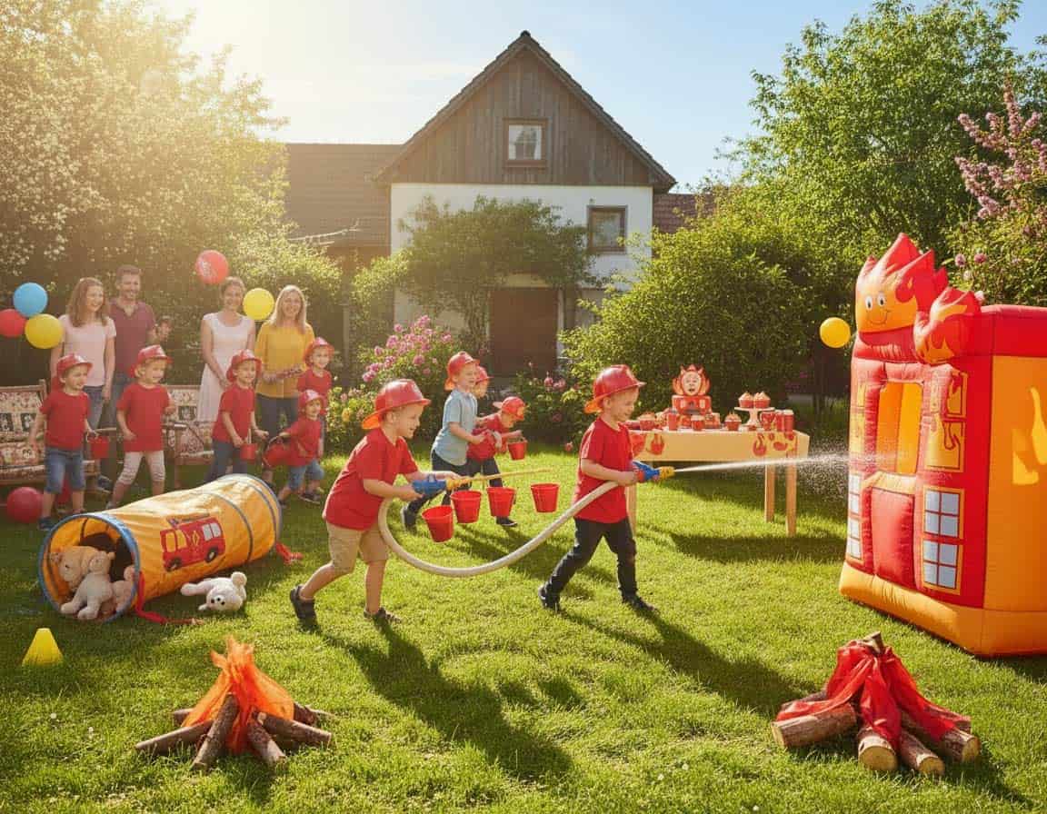 Feuerwehrspiele für den Kindergeburtstag für Draußen Feuerwehrspiele für den Kindergeburtstag für Draußen