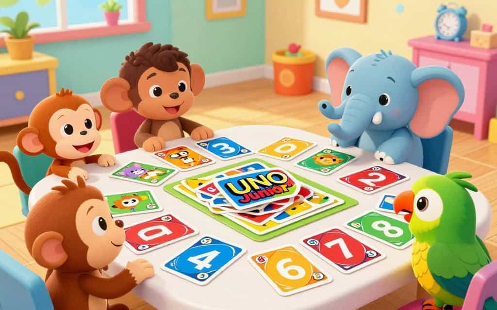 UNO Junior Spielregeln – Karten nach Farbe oder Tier ablegen