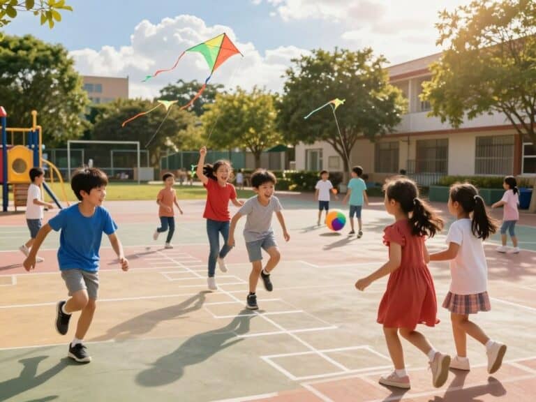 Mehr über den Artikel erfahren Pausenhofspiele für Kinder: die besten Spiele mit Regeln und Varianten