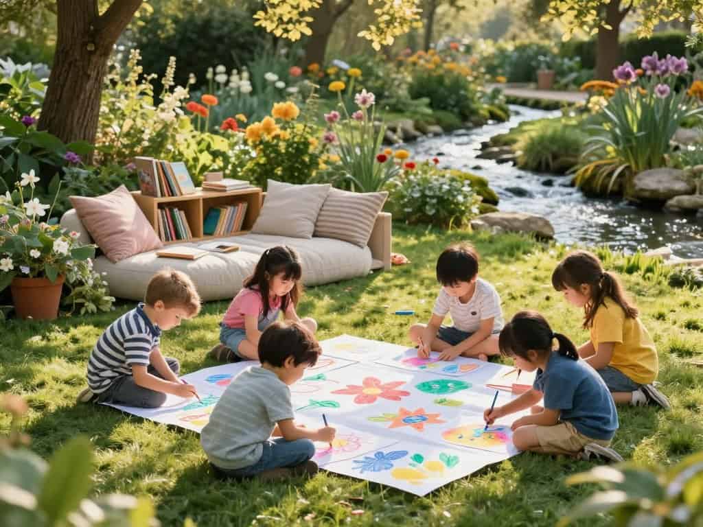 Ruhige Spielformen im Garten