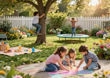 Spiele mit Kindern im Garten