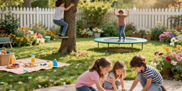Spiele mit Kindern im Garten