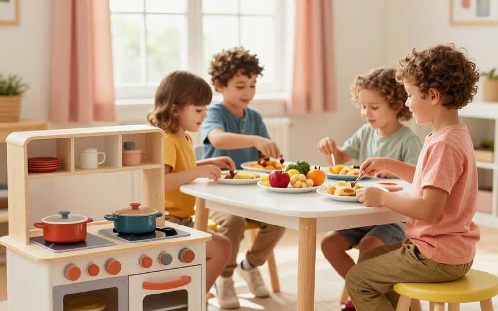 Spielküche Servieren mit authentischem Rollenspiel Zubehör