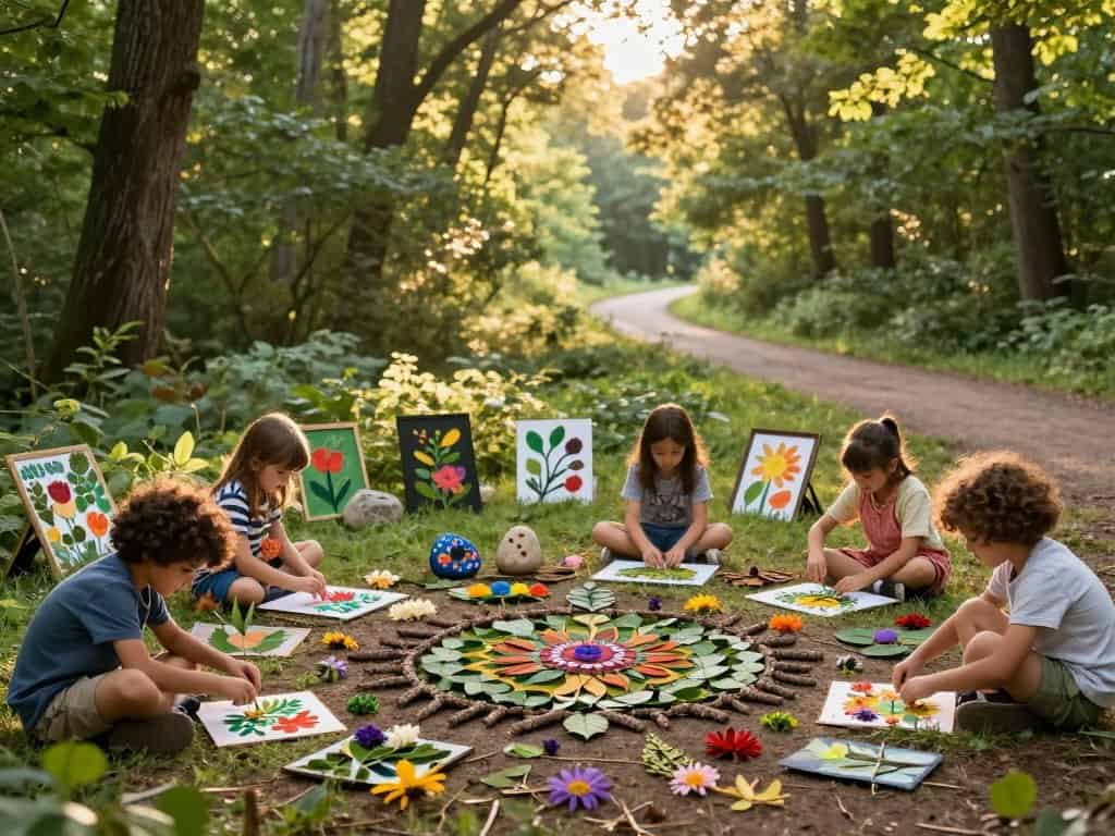 Kooperative Waldspiele und kreative Aktivitäten für Kinder