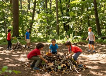Spiele im Wald mit Kindern